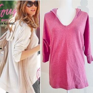 Victoria’s Secret Supermodel Essentials Pink Tunic Hooded Fleece Sweatshirt